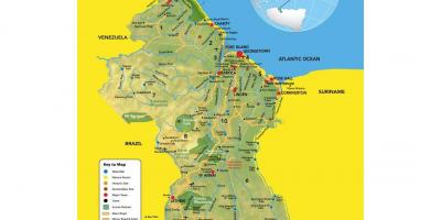 Kaart van Guyana locatie op de kaart